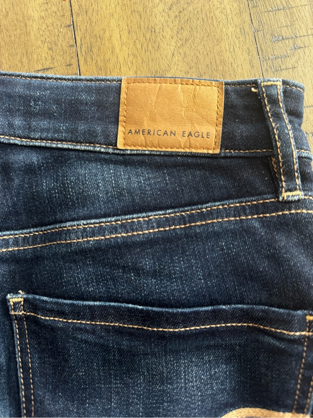 American Eagle Outfitters Dark Blue Flare Jeans - Picture 3 of 13